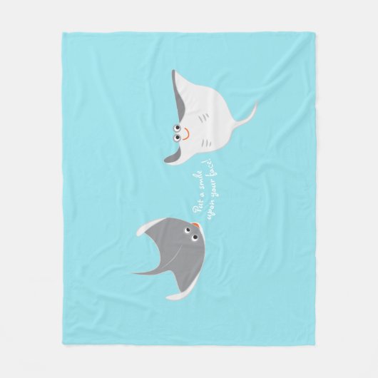 Stingrochen Fleecedecke (Vorderseite)