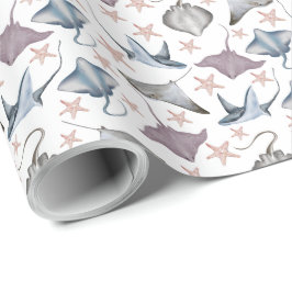 Stingrochen und Starfish Wrapping Paper Geschenkpapier