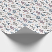 Stingrochen und Starfish Wrapping Paper Geschenkpapier (Ecke)