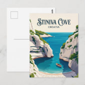 Stiniva-Bucht Kroatien Postkarte (Vorne/Hinten)