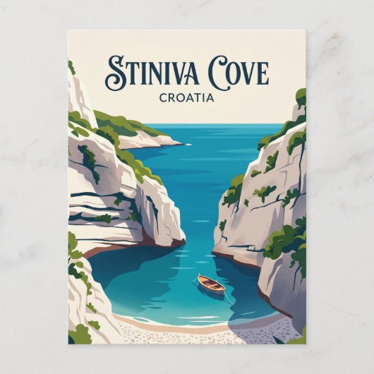 Stiniva-Bucht Kroatien Postkarte (Vorderseite)