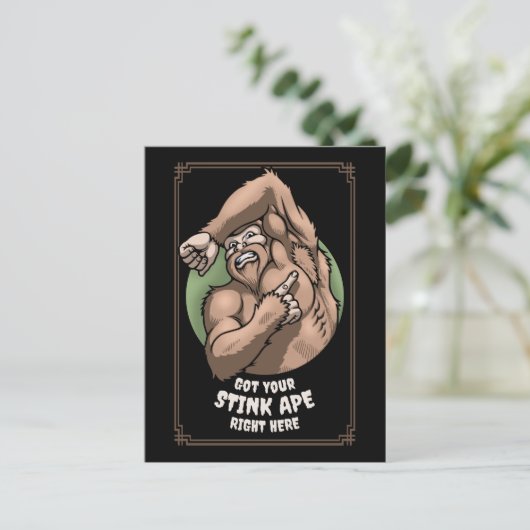 Stink Ape Postkarte (Stehend Vorderseite)