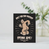 Stink Ape Wide Out Postkarte (Stehend Vorderseite)