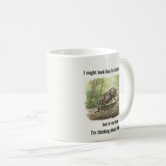 Stink Bug Gifts Funny Brown Marmorated Stinkbug Kaffeetasse (VorderseiteRechts)