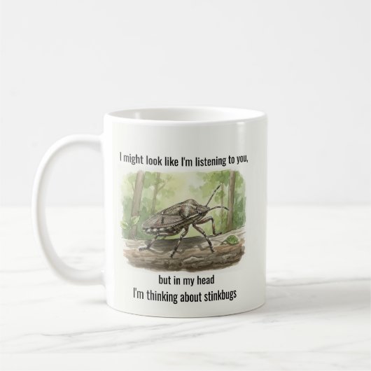 Stink Bug Gifts Funny Brown Marmorated Stinkbug Kaffeetasse (Links)