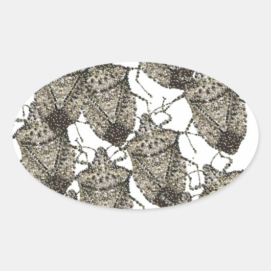 Stink Bugs verzaubert Ovaler Aufkleber (Vorderseite)