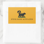 Stink-Modus aktiviert Rechteckiger Aufkleber (Tasche)