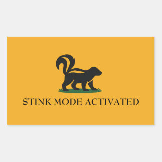 Stink-Modus aktiviert Rechteckiger Aufkleber