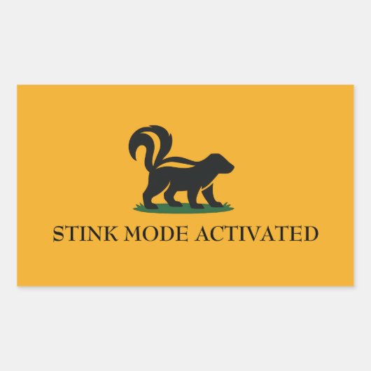 Stink-Modus aktiviert Rechteckiger Aufkleber (Vorderseite)
