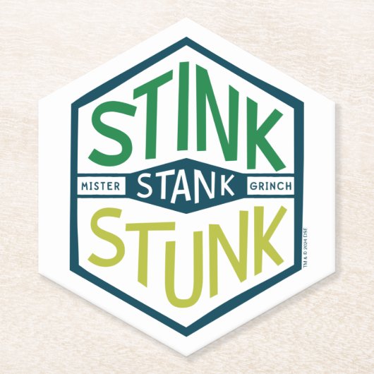 Stink Stank Stunk Abzeichen Untersetzer (Vorderseite)