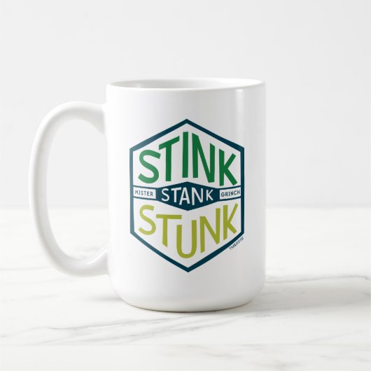 Stink Stank Stunk Badge Kaffeetasse (Links)