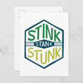 Stink Stank Stunk Badge Postkarte (Vorne/Hinten)