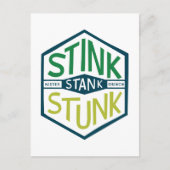 Stink Stank Stunk Badge Postkarte (Vorderseite)