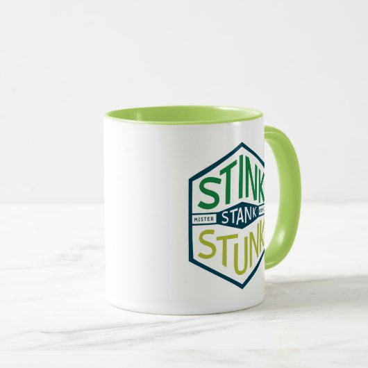 Stink Stank Stunk Badge Tasse (VorderseiteRechts)