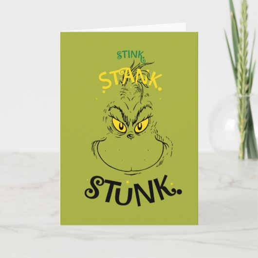 Stink Stank Stunk Mister Grinch Zitat Karte (Vorderseite)