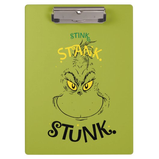Stink Stank Stunk Mister Grinch Zitat Klemmbrett (Vorderseite)