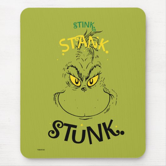 Stink Stank Stunk Mister Grinch Zitat Mousepad (Vorne)