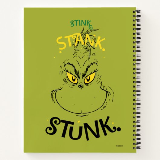 Stink Stank Stunk Mister Grinch Zitat Notizblock (Rückseite)