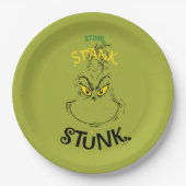 Stink Stank Stunk Mister Grinch Zitat Pappteller (Vorderseite)