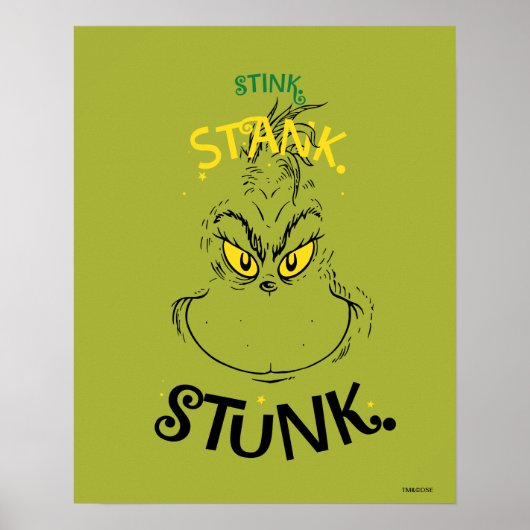 Stink Stank Stunk Mister Grinch Zitat Poster (Vorne)