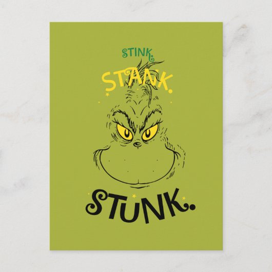 Stink Stank Stunk Mister Grinch Zitat Postkarte (Vorderseite)