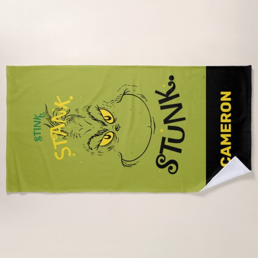 Stink Stank Stunk Mister Grinch Zitat Strandtuch (Vorderseite)