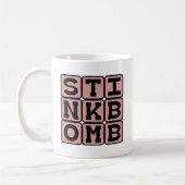 Stinkbombe, schmelziger Prank Kaffeetasse (Links)