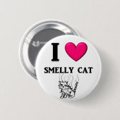 Stinkende Katze "des Herz-I" Button (Vorne & Hinten)