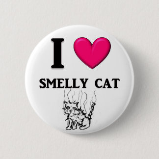 Stinkende Katze "des Herz-I" Button