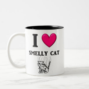 Stinkende Katze "des Herz-I" Zweifarbige Tasse