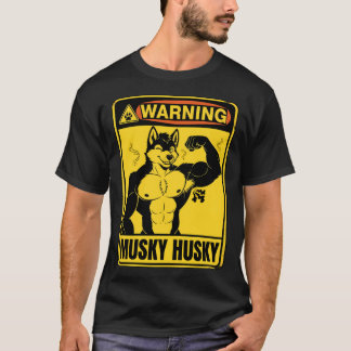 Stinkender Musky-Husky-Anthro-Warnschild Mädchen T-Shirt