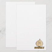 stinkendes, trauriges KnoblauchGesicht Briefpapier (Vorne/Hinten)