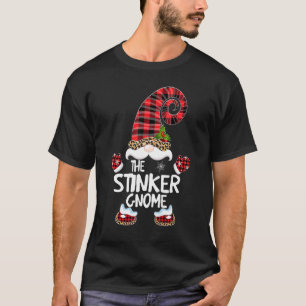 Stinker Gnome Buffalo Kariert Matching Family Chri T-Shirt