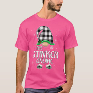 Stinker Gnome Buffalo Karierte Weihnachtsmatte T-Shirt