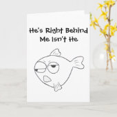 Stinkeye Fisch-Grußkarte Karte (Gelbe Blume)