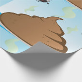 Stinkfarbene Folie aus Gekackt Geschenkpapier (Ecke)