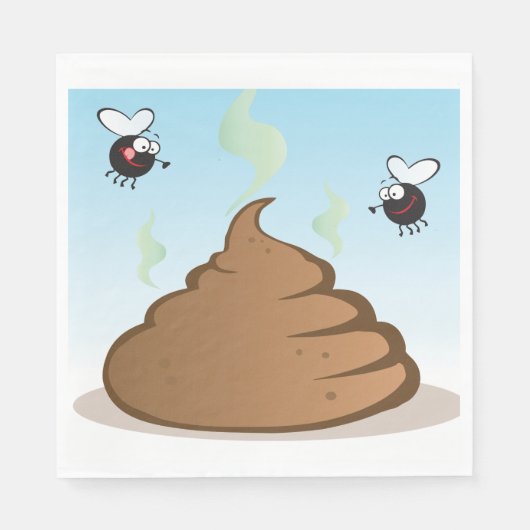 Stinkfarbener Kack Serviette (Vorderseite)