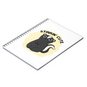 Stinkin Funny Adorable Skunk Pun Notizblock (Linke Seite)