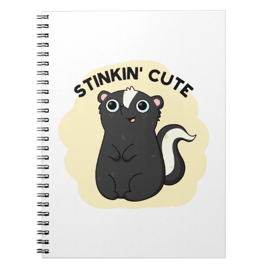 Stinkin Funny Adorable Skunk Pun Notizblock (Vorderseite)
