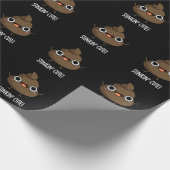 Stinkin Niedlich Funny Poo Pun Dark BG Geschenkpapier (Ecke)