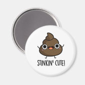 Stinkin Niedlich Funny Poo Pun Magnet (Vorderseite/Rückseite)
