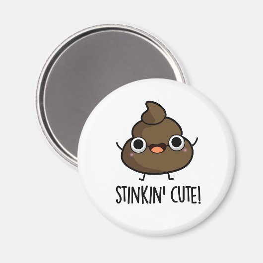 Stinkin Niedlich Funny Poo Pun Magnet (Vorderseite/Rückseite)