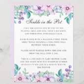 Stinkle im Topf. Lila Blütenbaby-Duschspiel (Vorne/Hinten)