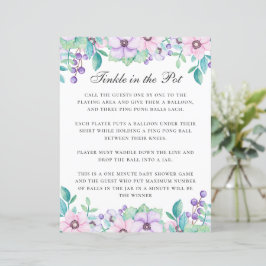 Stinkle im Topf. Lila Blütenbaby-Duschspiel