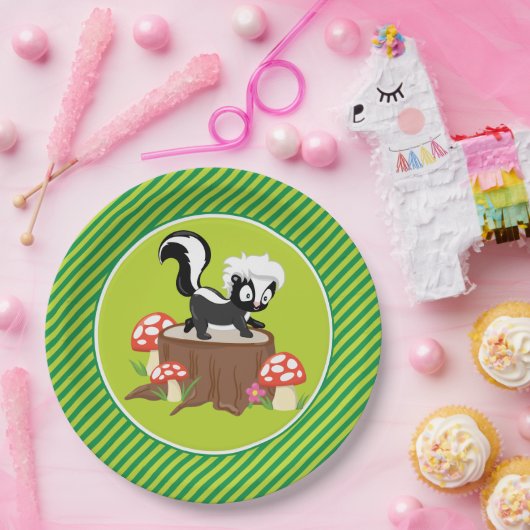 Stinktier der Waldtier-| Pappteller (Party)