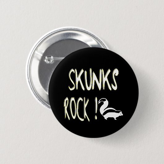 Stinktier-Felsen! Knopf Button (Vorne & Hinten)