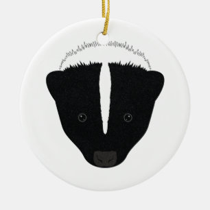 Stinktier Gesicht Keramik Ornament