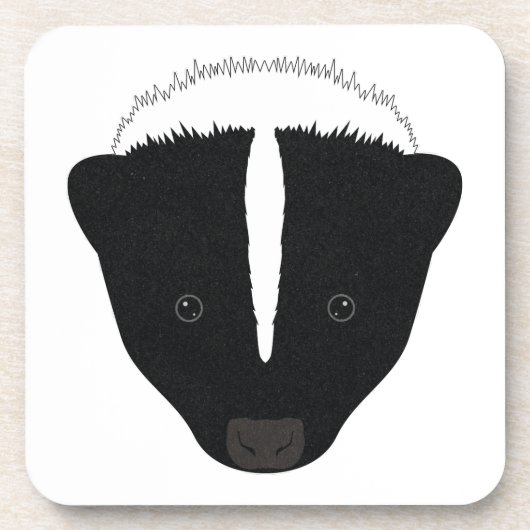 Stinktier Gesicht Untersetzer (Vorderseite)