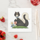 Stinktier mit Blumen Serviette (Beispiel)