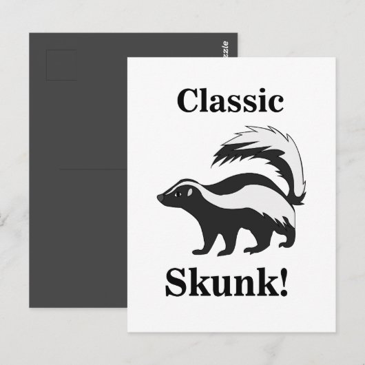 Stinktier Tier Lustig Postkarte (Vorne/Hinten)